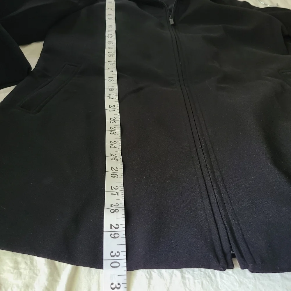 Calvin Klein Jacket Women Medium Black Coat Outdoor Casual Zip Up Polyester.Exc